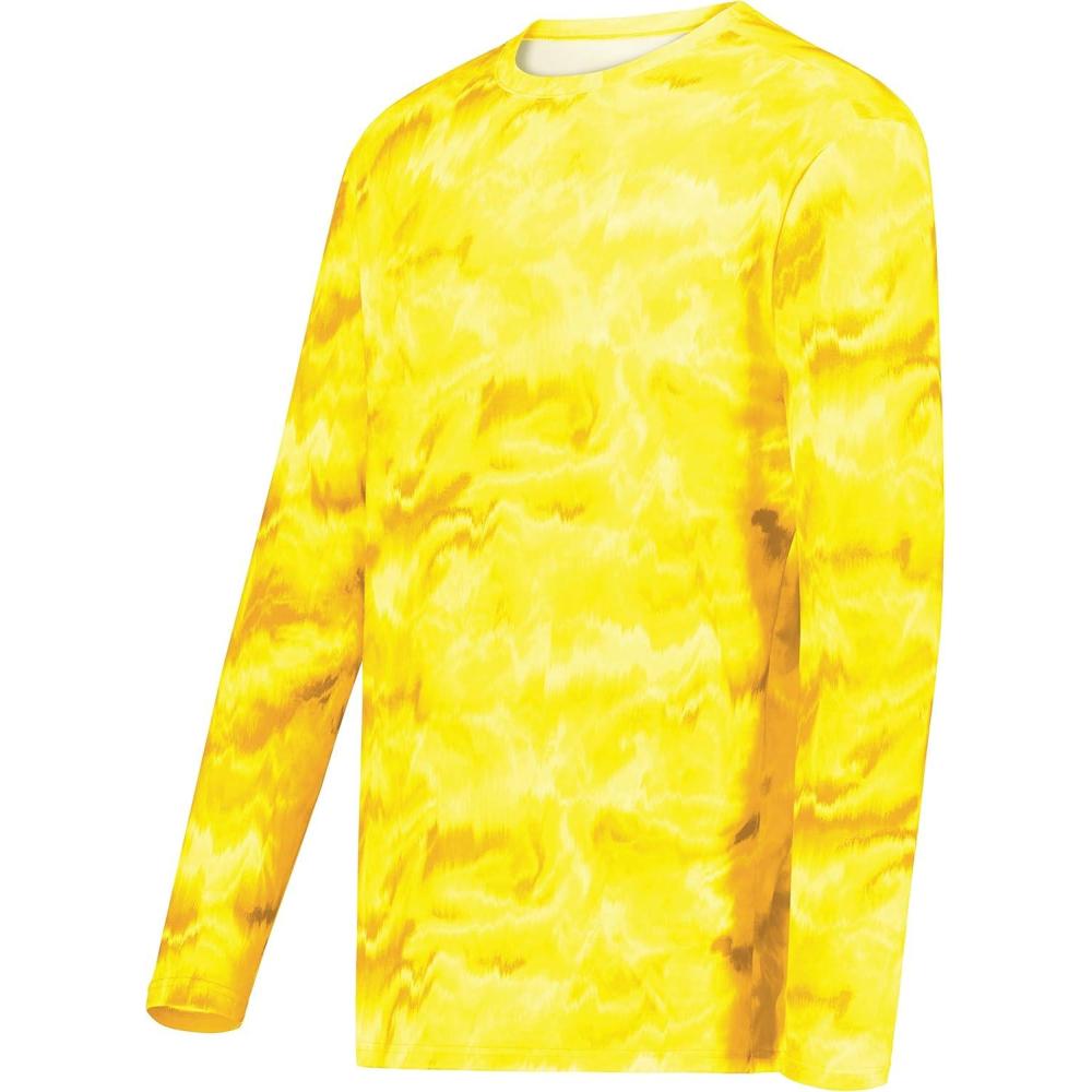 imageHolloway Mens CottonTouch Poly Cloud Long Sleeve TeeGold Shockwave Print