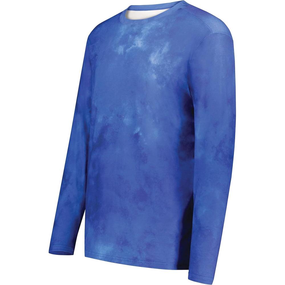imageHolloway Mens CottonTouch Poly Cloud Long Sleeve TeeRoyal Cloud Print