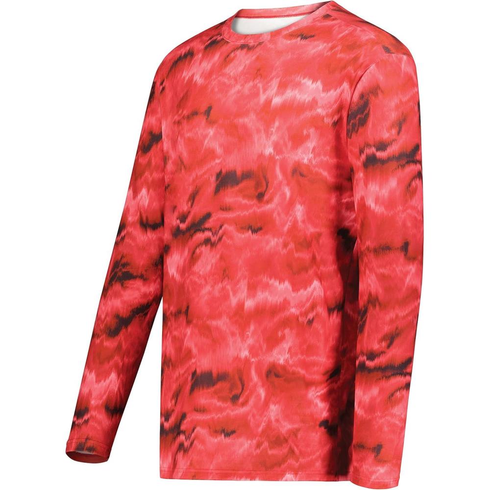 imageHolloway Mens CottonTouch Poly Cloud Long Sleeve TeeShockwave Scarlet