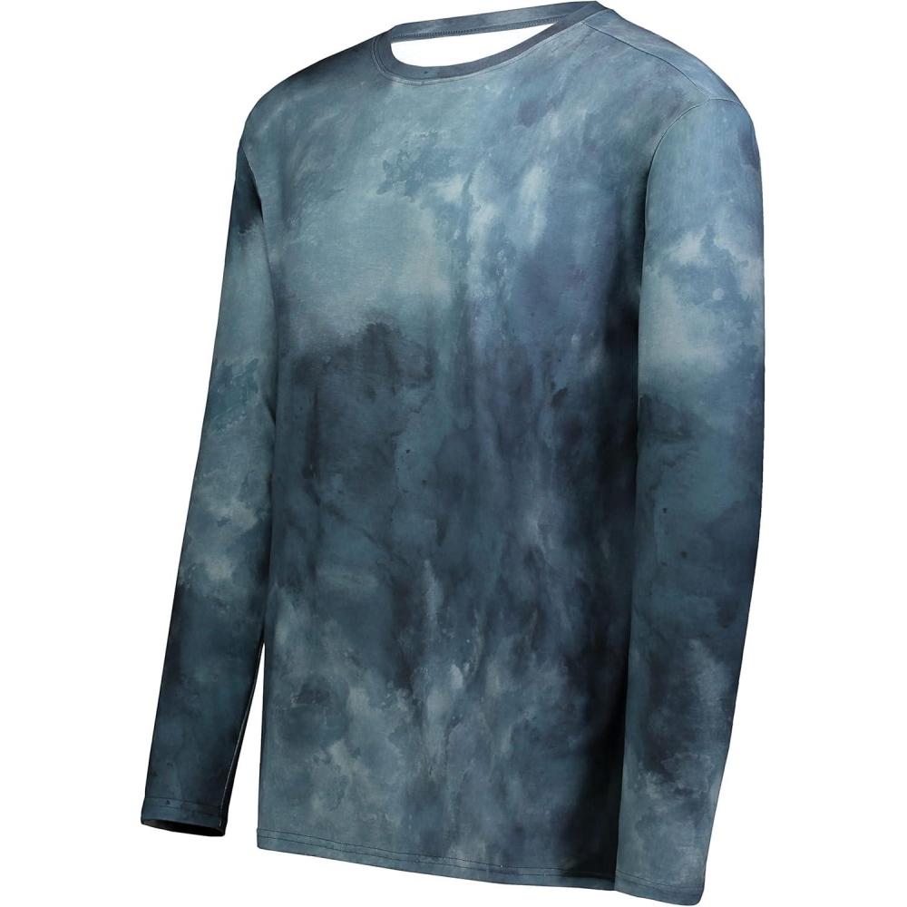 imageHolloway Mens CottonTouch Poly Cloud Long Sleeve TeeStorm Cloud Print