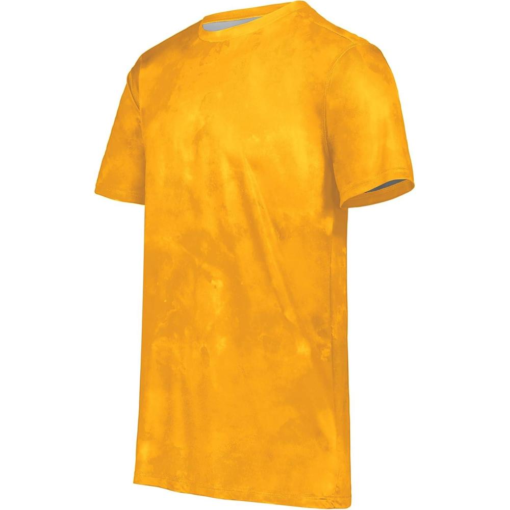 imageHolloway Mens Stock CottonTouch Poly TeeGold Cloud Print