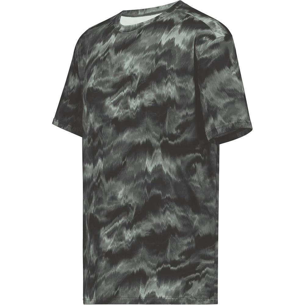 imageHolloway Mens Stock CottonTouch Poly TeeGraphite Shockwave Print
