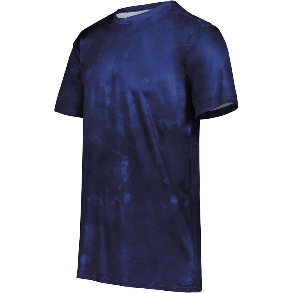 imageHolloway Mens Stock CottonTouch Poly TeeNavy Cloud Print