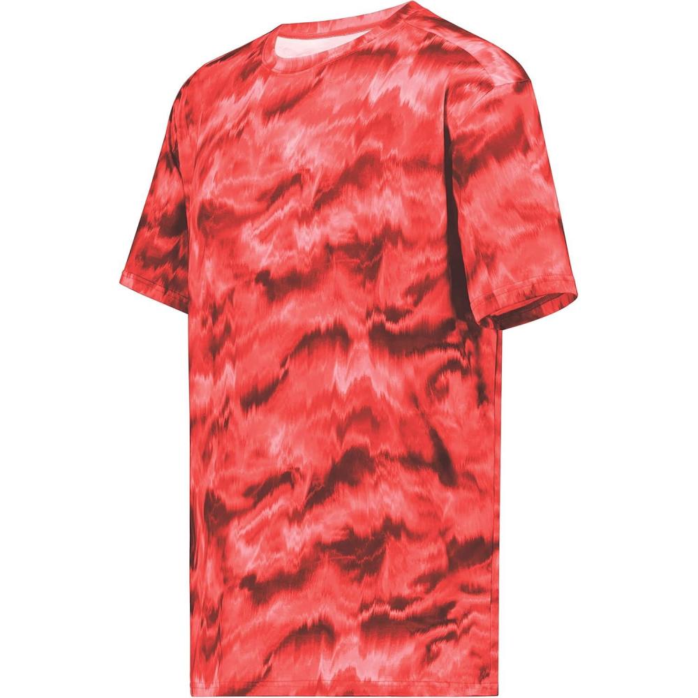 imageHolloway Mens Stock CottonTouch Poly TeeScarlet Shockwave Print