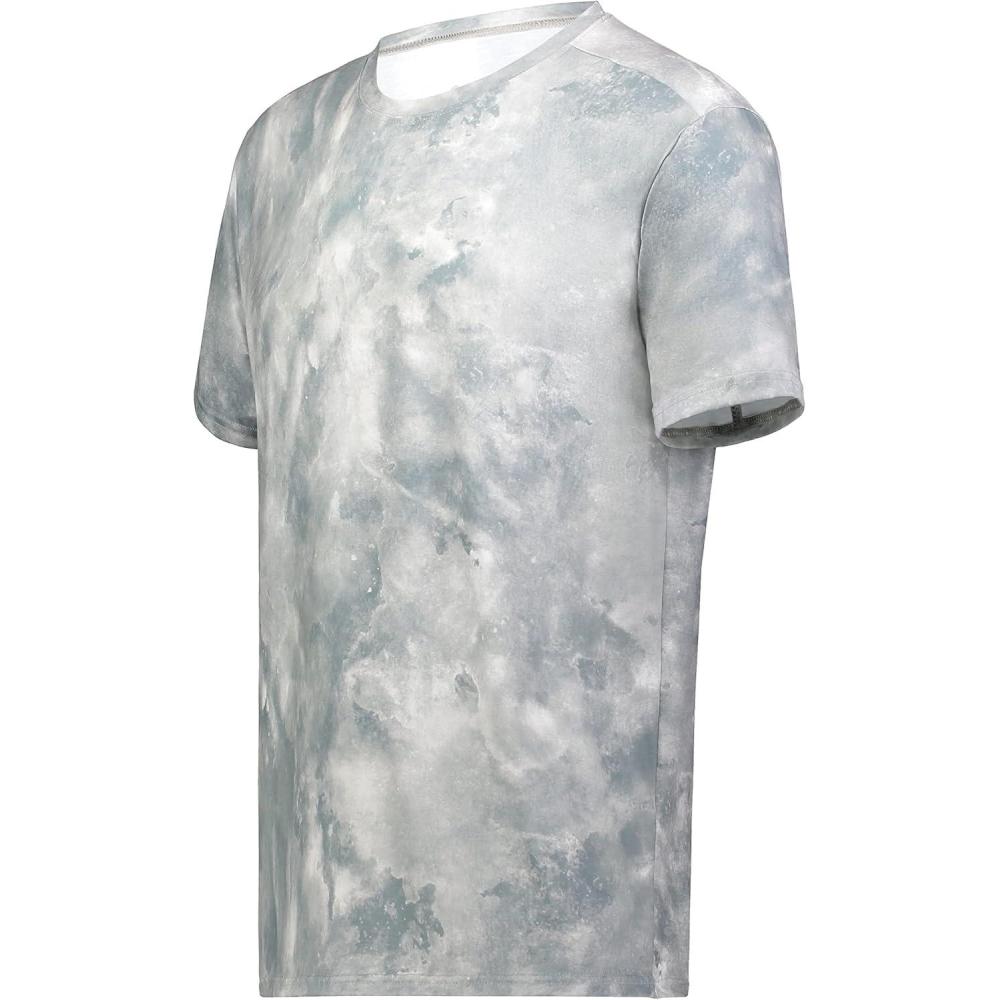 imageHolloway Mens Stock CottonTouch Poly TeeSilver Cloud Print
