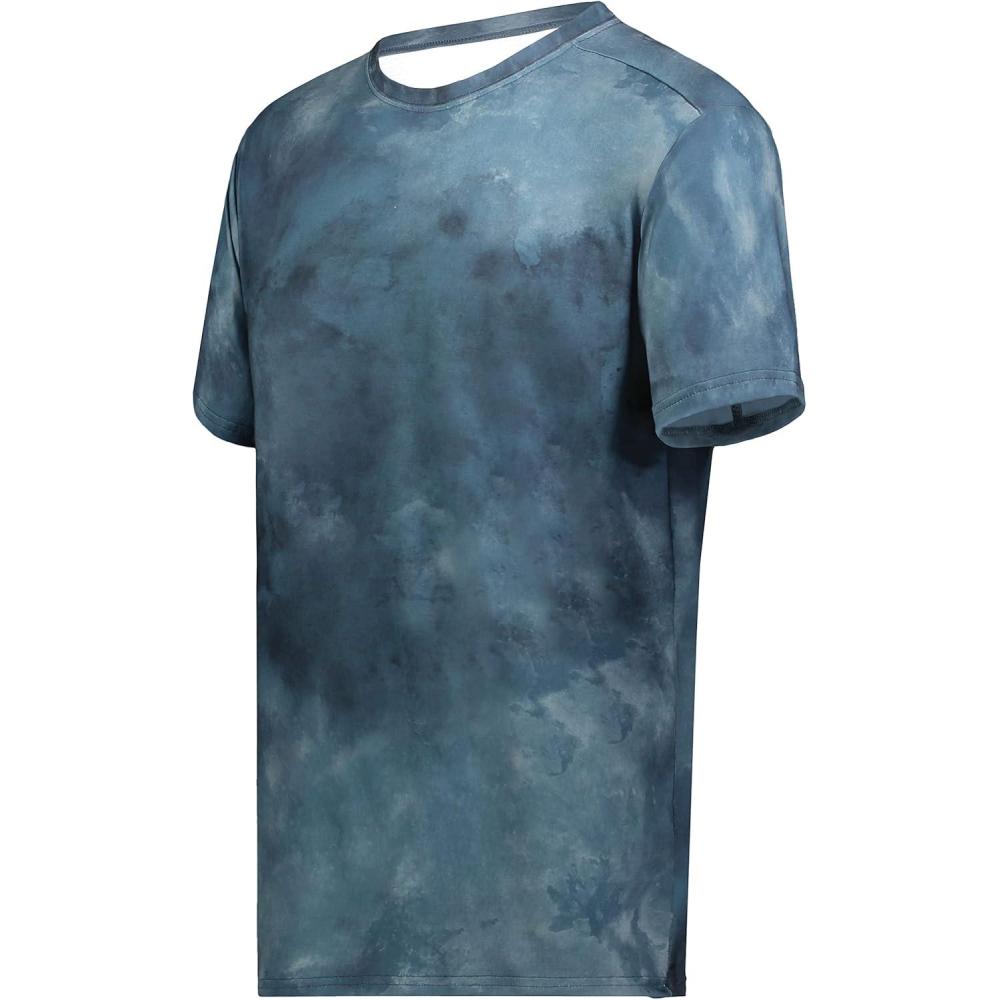 imageHolloway Mens Stock CottonTouch Poly TeeStorm Cloud Print