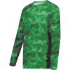 Dark Green Shockwave Print