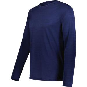 Holloway Mens All-pro Long Sleeve Tee(Navy Heather)