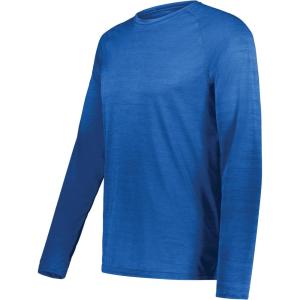 Holloway Mens All-pro Long Sleeve Tee(Royal Heather)
