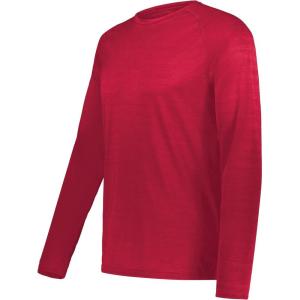 Holloway Mens All-pro Long Sleeve Tee(Scarlet Heather)