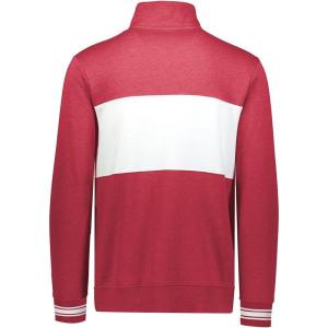 Holloway Men’s American Pullover(Scarlet Heather/White)