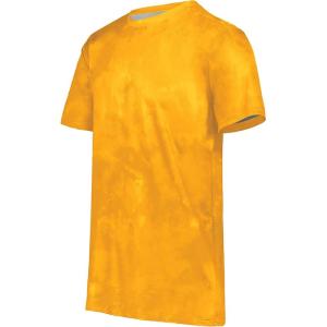 Holloway Men’s Stock Cotton-Touch Poly Tee(Gold Cloud Print)