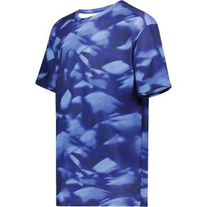 Holloway Men’s Stock Cotton-Touch Poly Tee(Navy Glacier Print)