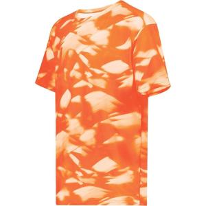 Holloway Men’s Stock Cotton-Touch Poly Tee(Orange Glacier Print)