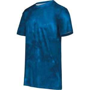 Holloway Men’s Stock Cotton-Touch Poly Tee(Royal Cloud Print)