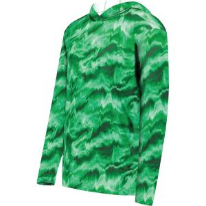 Holloway mens Stock Cotton-touch Poly Hoodie(Kelly Shockwave Print)
