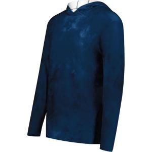 Holloway mens Stock Cotton-touch Poly Hoodie(Navy Cloud Print)
