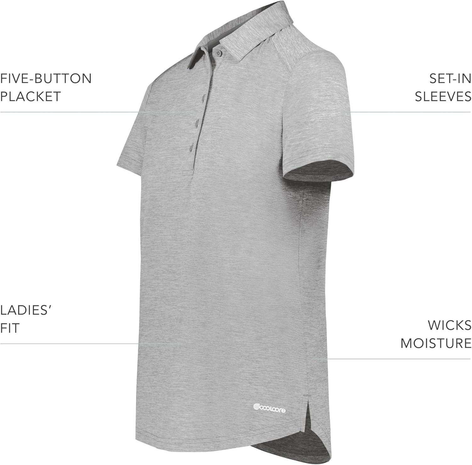 imageHolloway Womens Electrify Polo Powered by CoolcoreAthletic Grey Heather