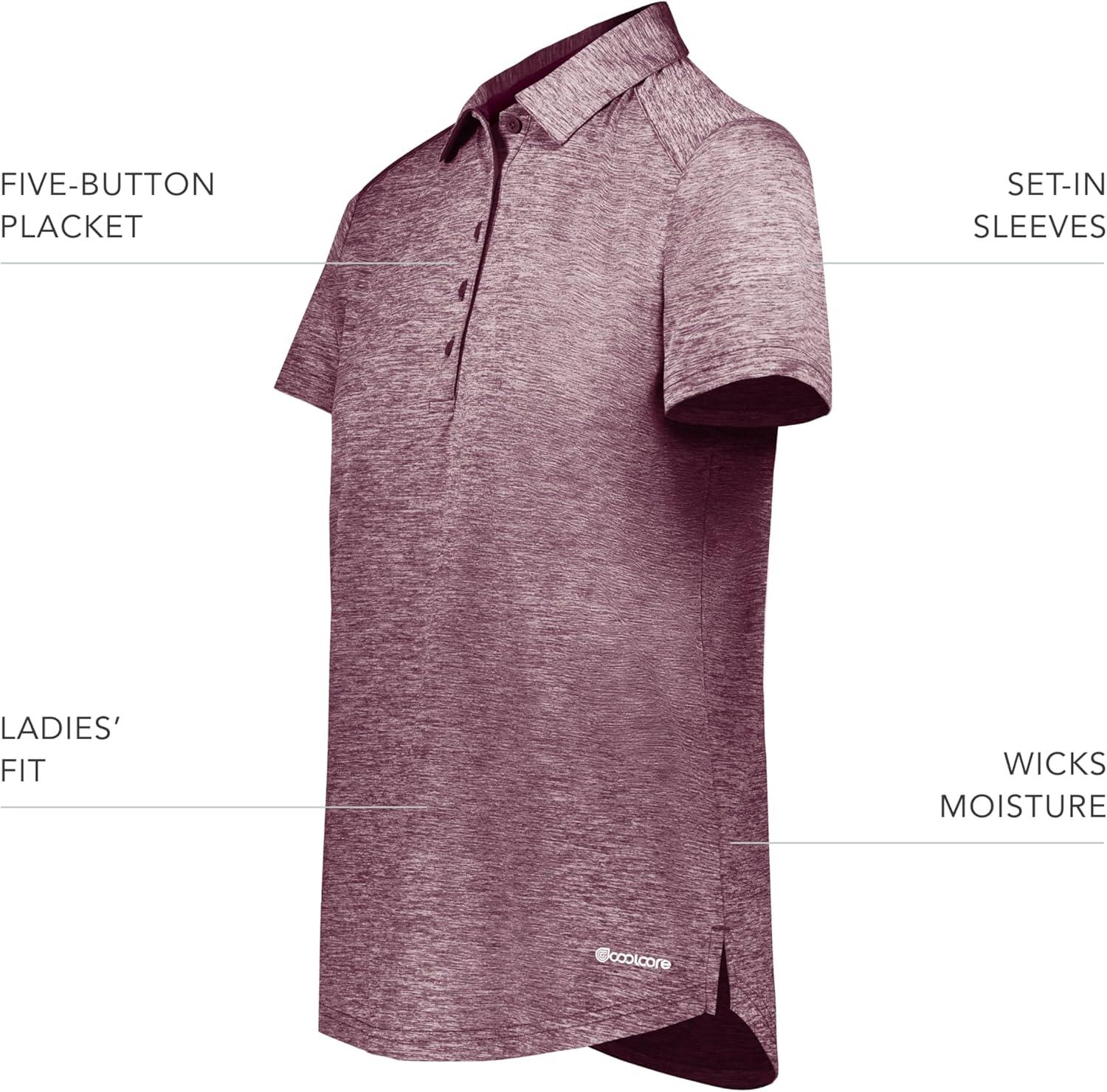 imageHolloway Womens Electrify Polo Powered by CoolcoreMaroon Heather