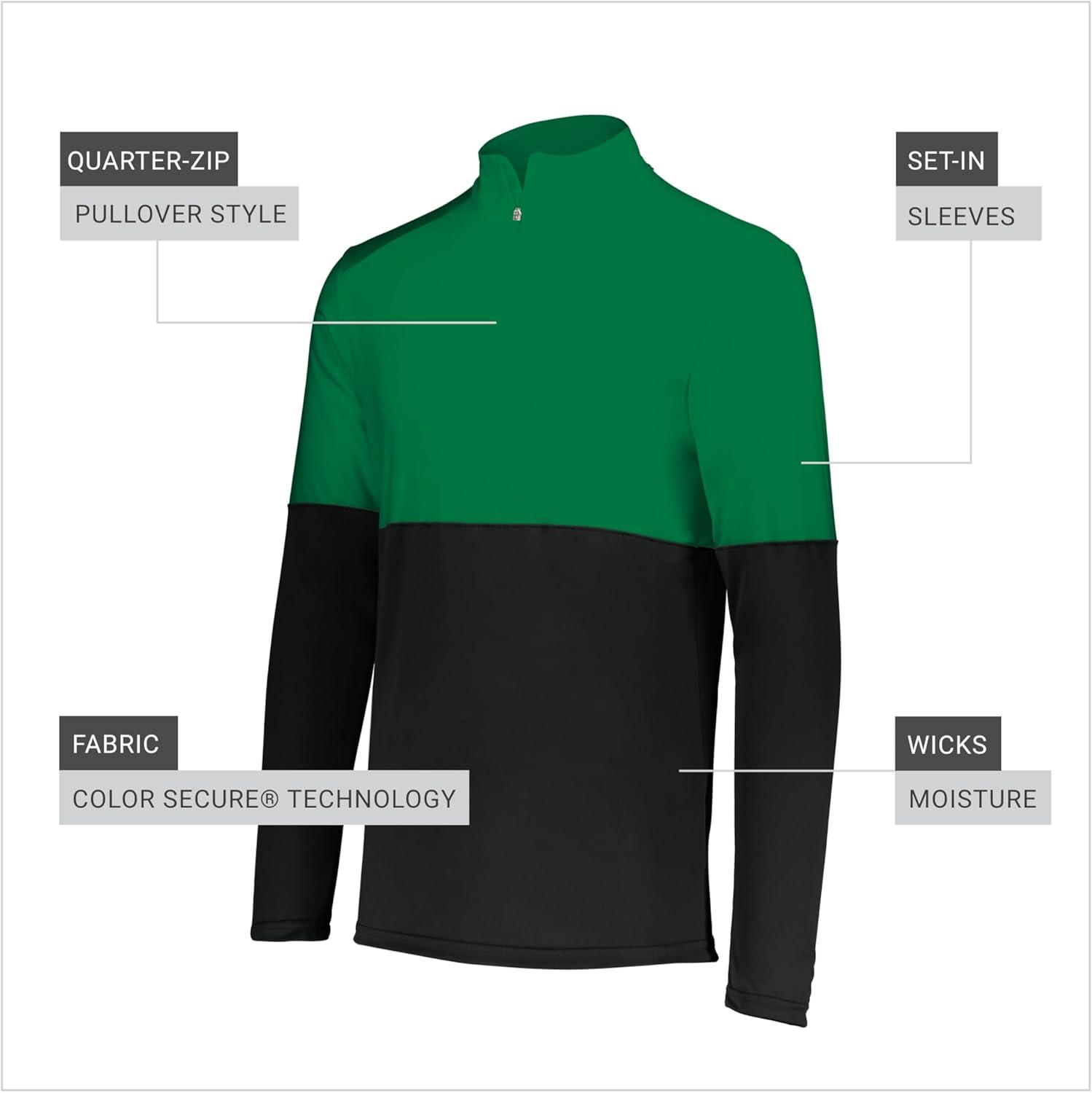 imageHolloway mens Holloway Momentum Team 14 Zip PulloverBlackKelly