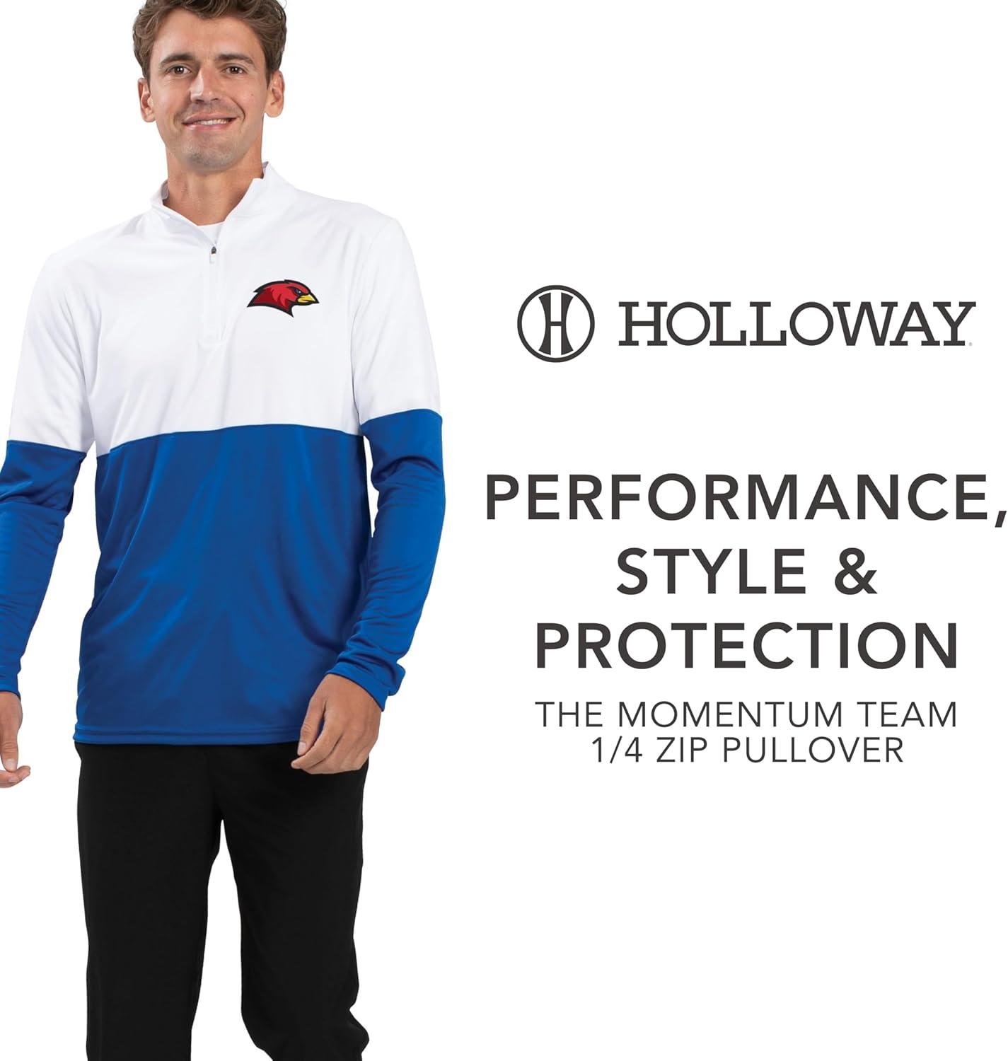imageHolloway mens Holloway Momentum Team 14 Zip PulloverBlackMaroon