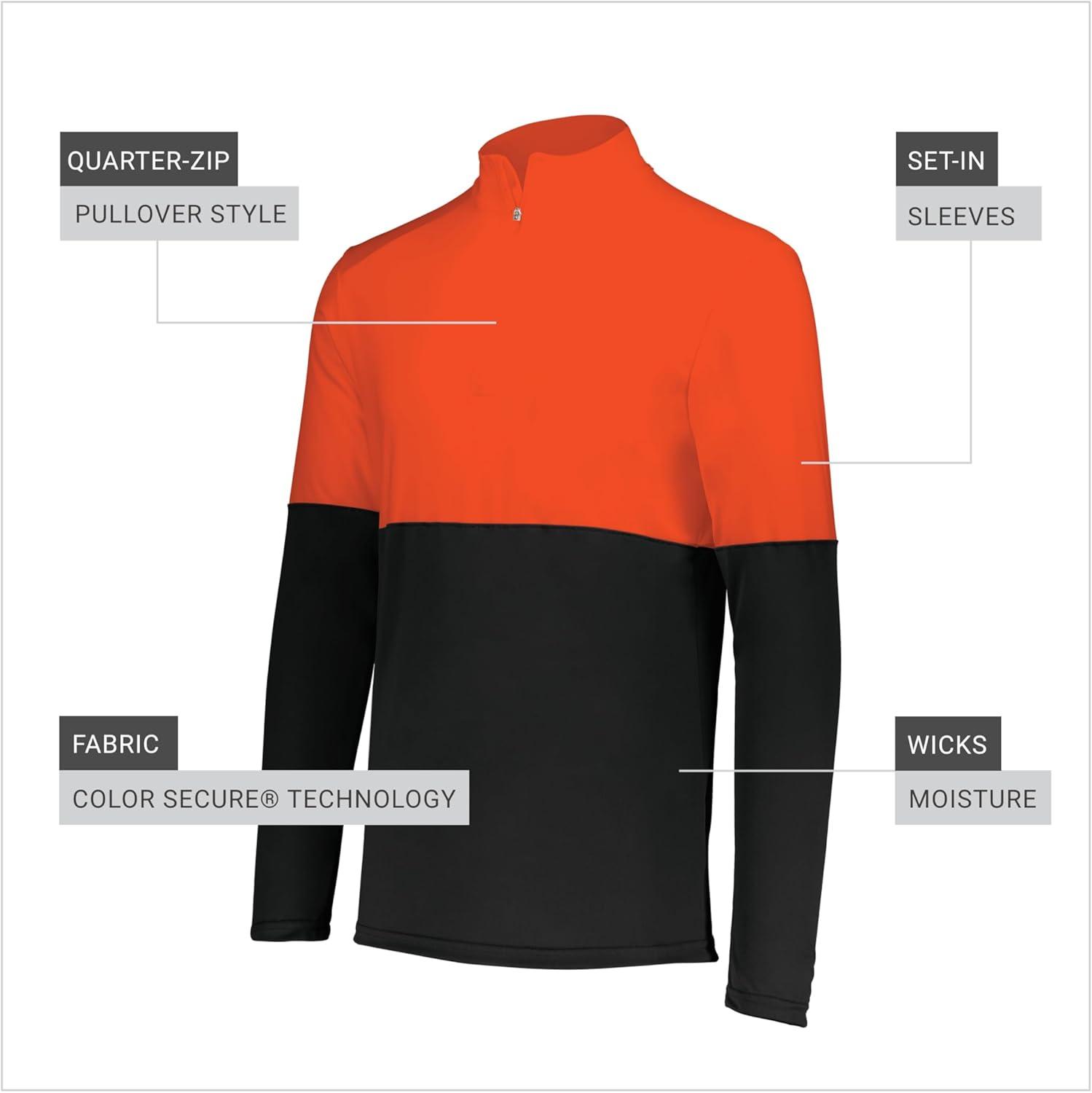 imageHolloway mens Holloway Momentum Team 14 Zip PulloverBlackOrange