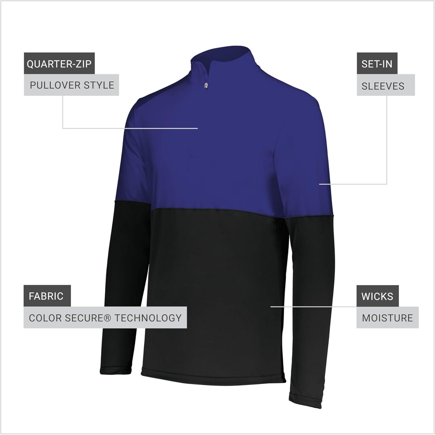 imageHolloway mens Holloway Momentum Team 14 Zip PulloverBlackPurple
