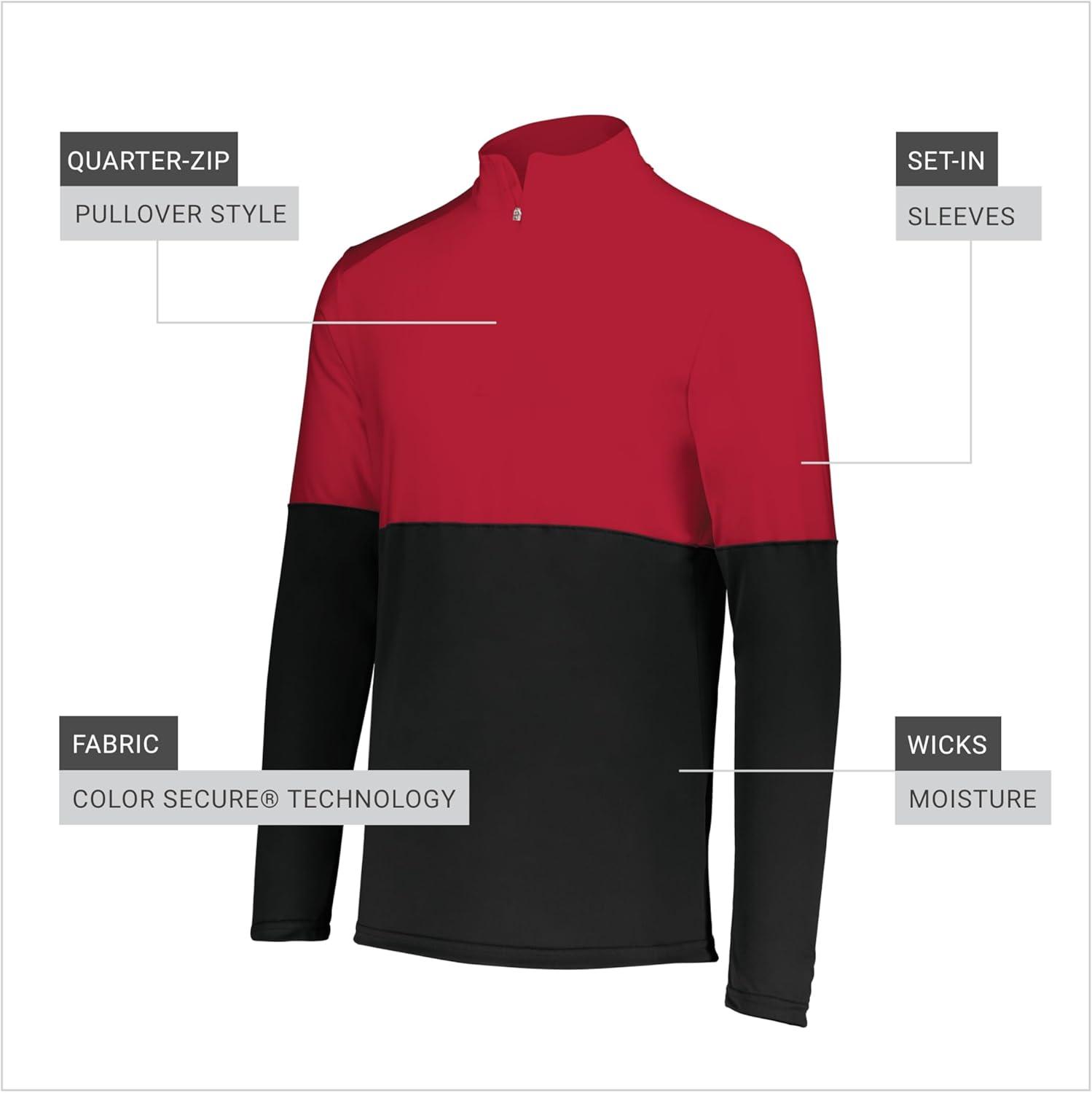 imageHolloway mens Holloway Momentum Team 14 Zip PulloverBlackScarlet