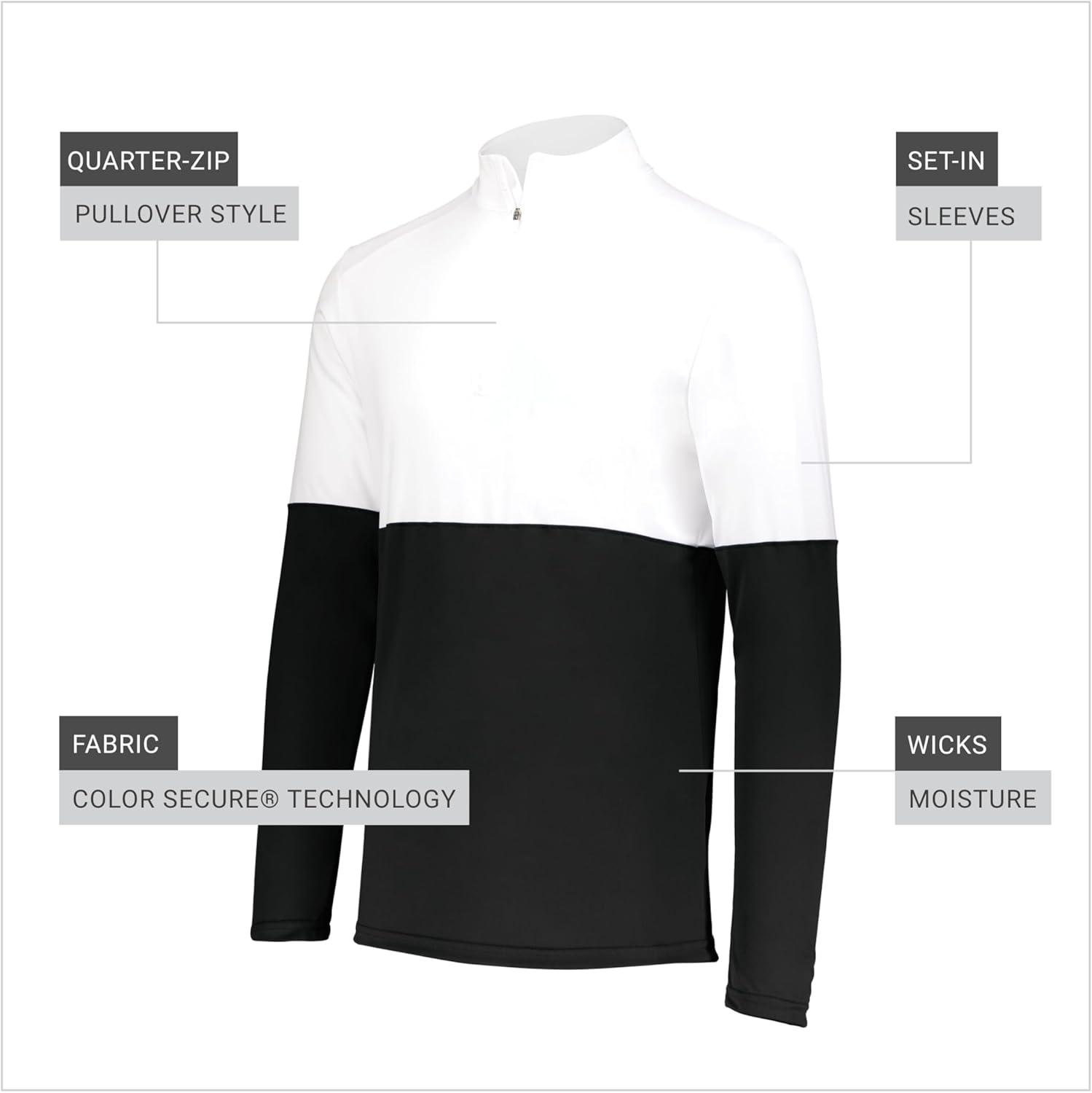 imageHolloway mens Holloway Momentum Team 14 Zip PulloverBlackWhite