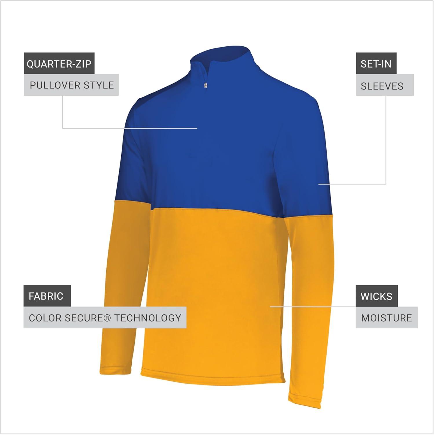 imageHolloway mens Holloway Momentum Team 14 Zip PulloverGoldRoyal