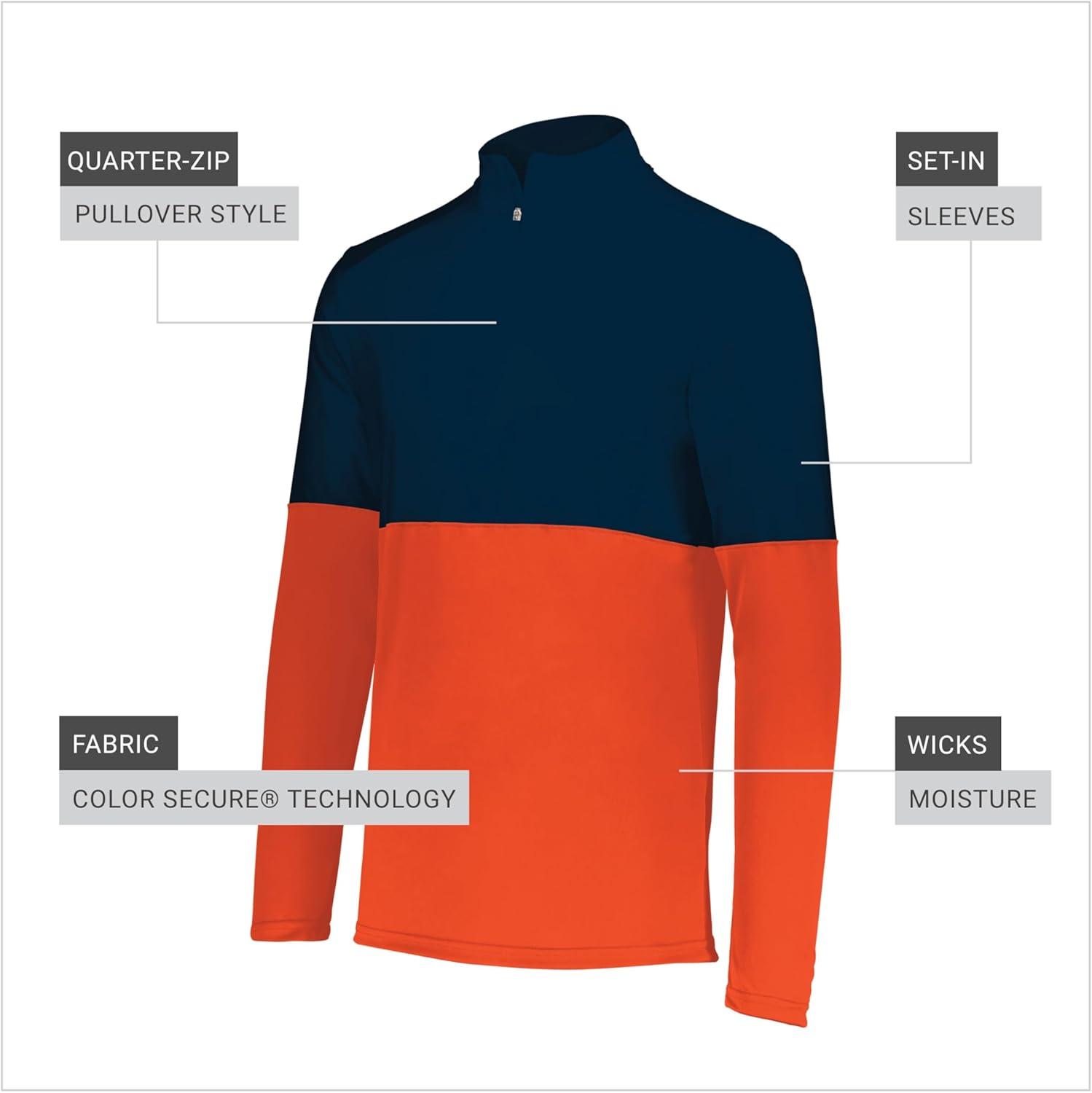 imageHolloway mens Holloway Momentum Team 14 Zip PulloverOrangeNavy