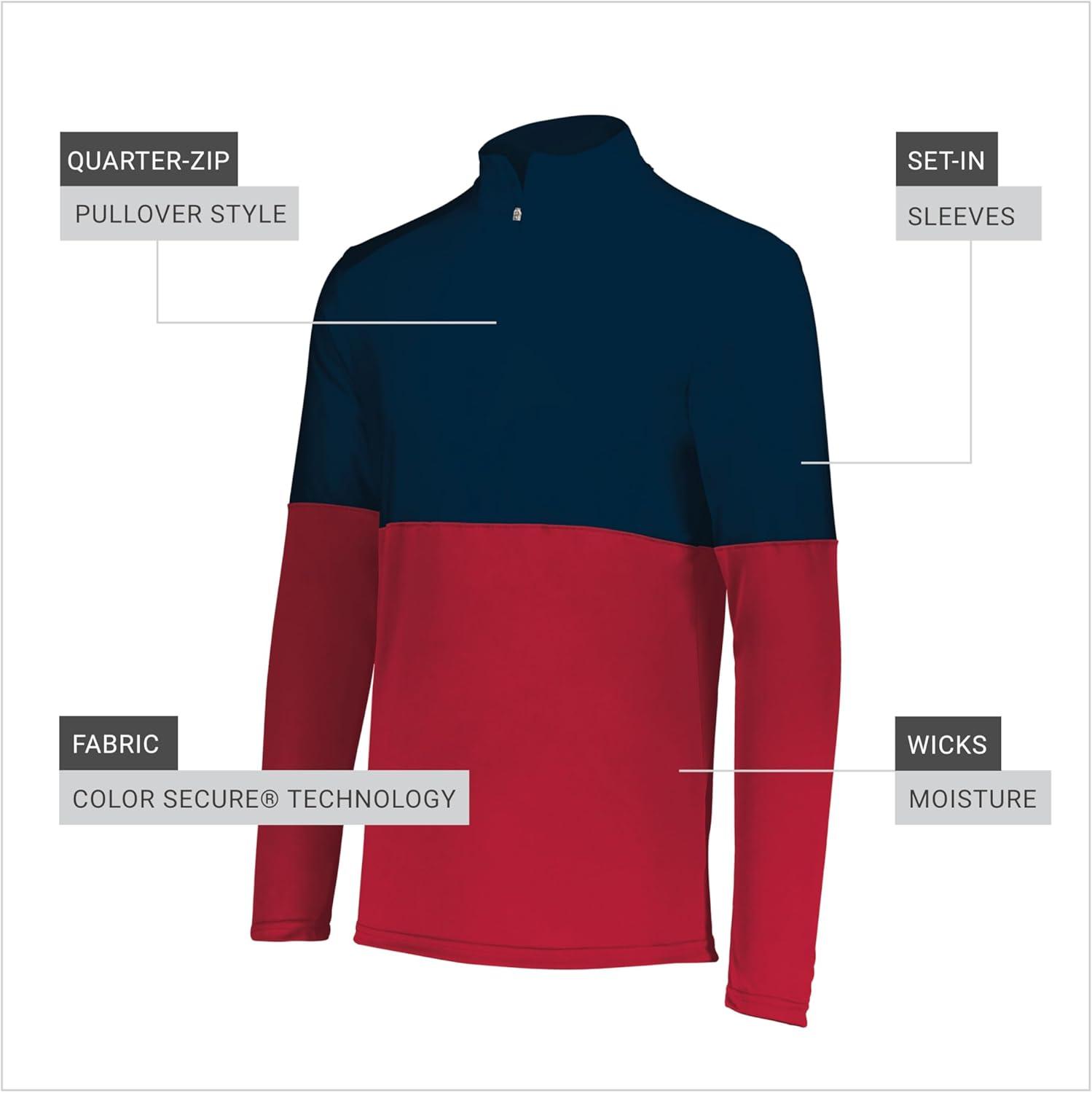 imageHolloway mens Holloway Momentum Team 14 Zip PulloverScarletNavy