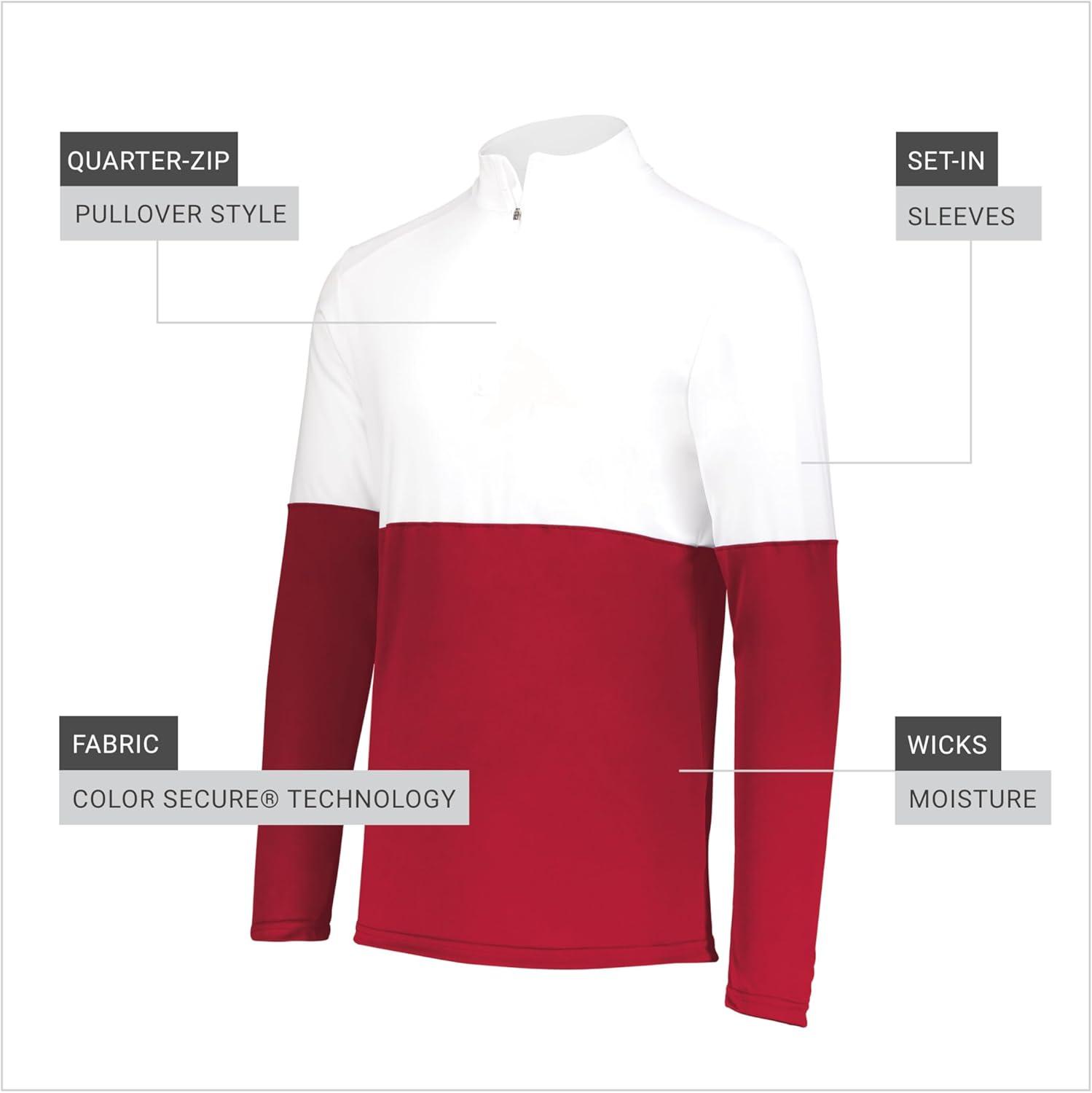 imageHolloway mens Holloway Momentum Team 14 Zip PulloverScarletWhite