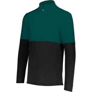 Holloway mens Holloway Momentum Team 1/4 Zip Pullover(Black/Dark Green)