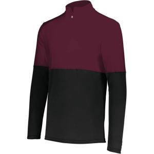 Holloway mens Holloway Momentum Team 1/4 Zip Pullover(Black/Maroon)