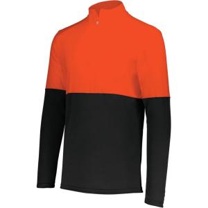 Holloway mens Holloway Momentum Team 1/4 Zip Pullover(Black/Orange)