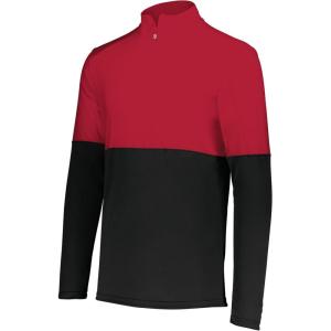 Holloway mens Holloway Momentum Team 1/4 Zip Pullover(Black/Scarlet)
