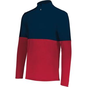 Holloway mens Holloway Momentum Team 1/4 Zip Pullover(Scarlet/Navy)